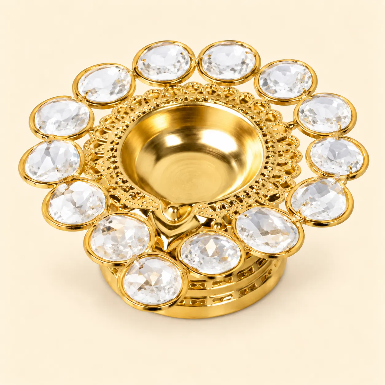 Clear Crystal Diya