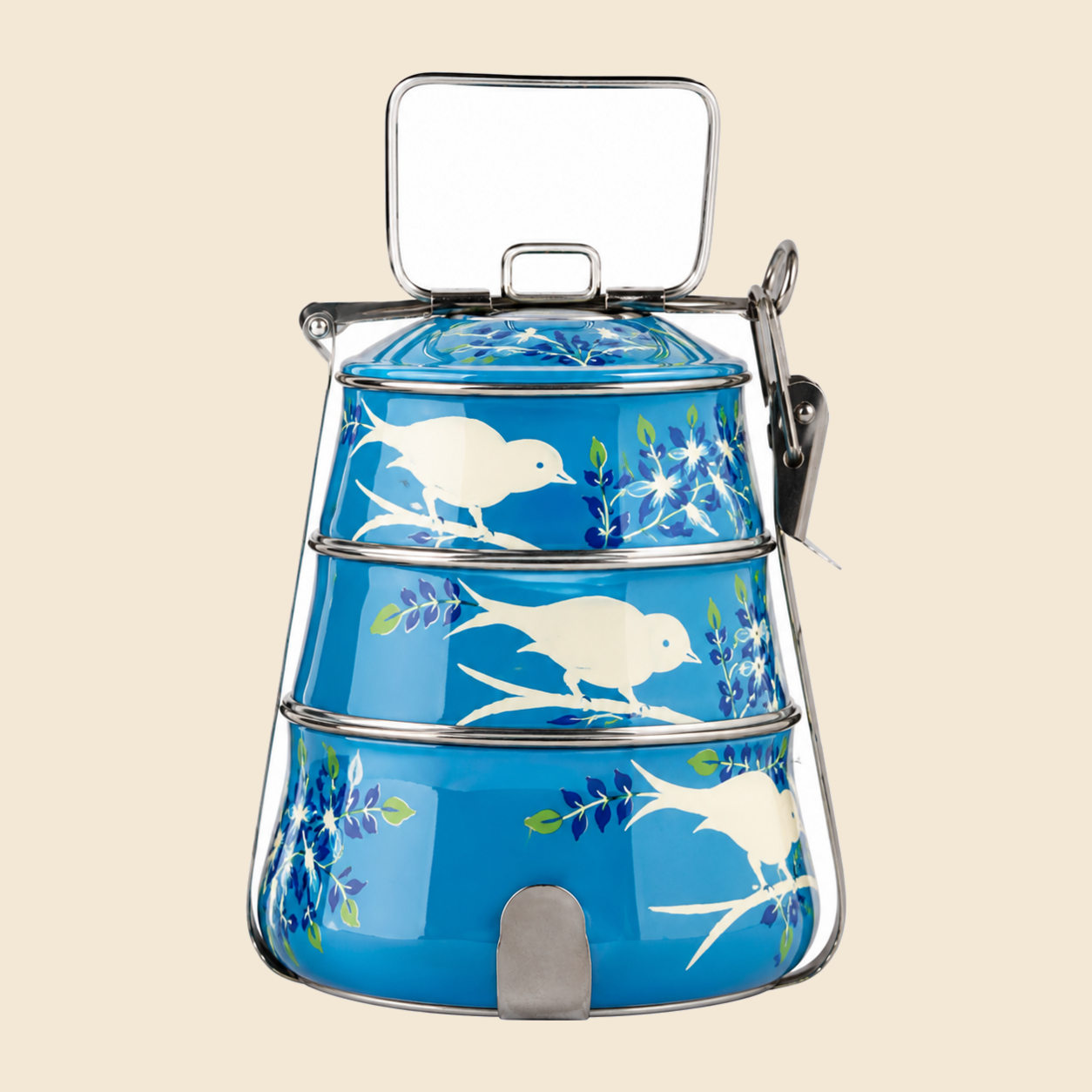 KI-HTW-35 STAINLESS STEEL ENAMEL PRINTED TIFFIN BOX image 2